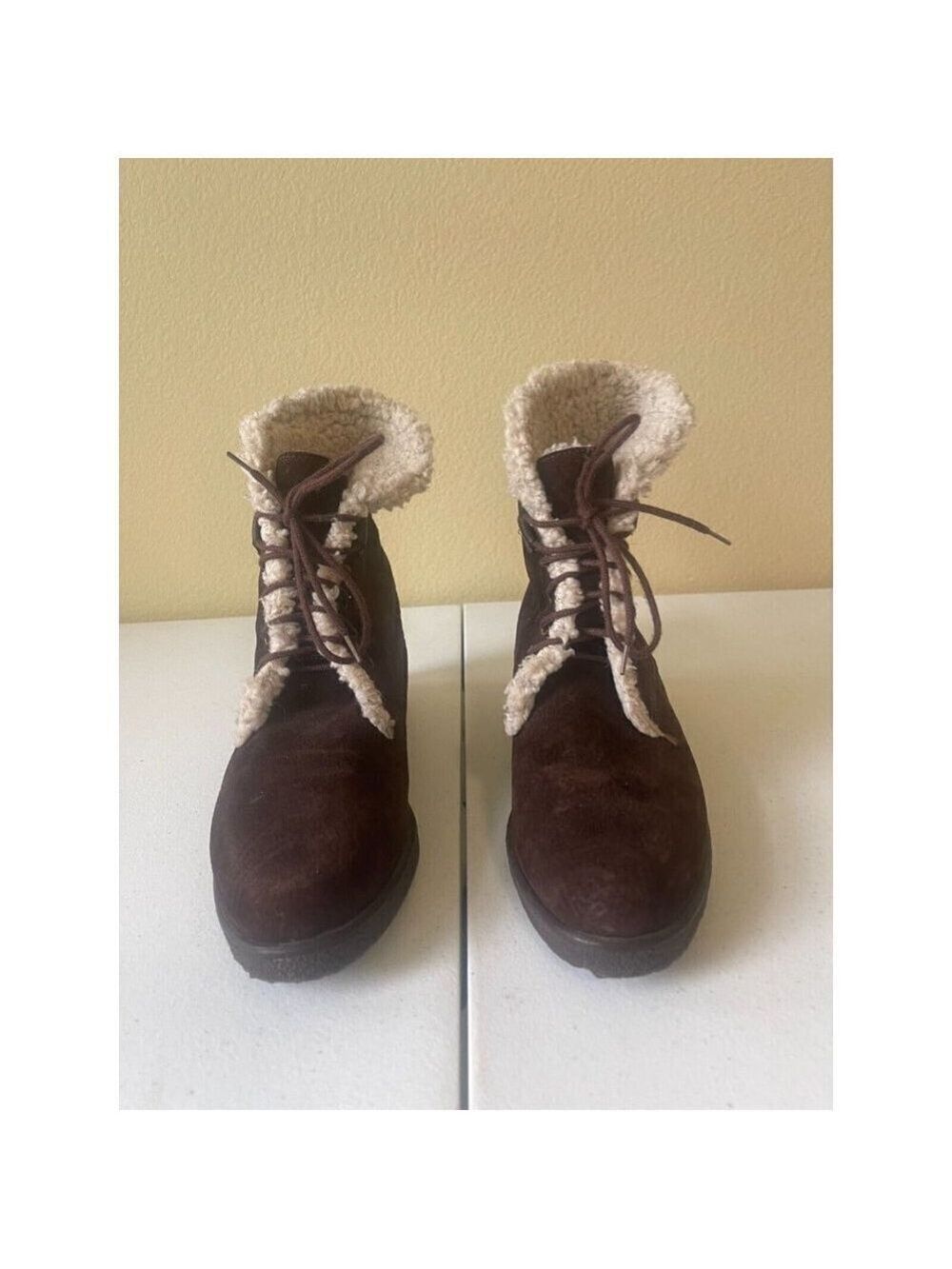 Canada North Waterproof Suede Lined Lace Up Brown Boots Size 8 m